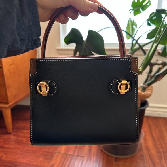 EUC Tory Burch Petite Lee Radziwill Double Bag - Picture 6 of 8